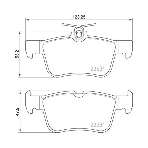 BREMBO Bremsbelagsatz, Scheibenbremse PRIME LINE