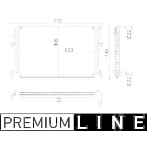 MAHLE Niedertemperaturkühler, Ladeluftkühler BEHR *** PREMIUM LINE ***