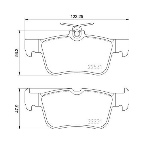 BREMBO Bremsbelagsatz, Scheibenbremse PRIME LINE