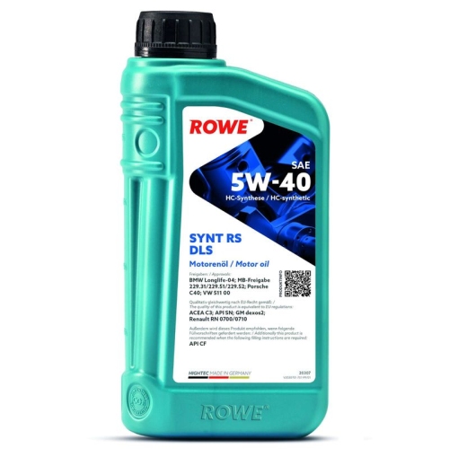 ROWE Motoröl HIGHTEC SYNT RS DLS SAE 5W-40 (20307)