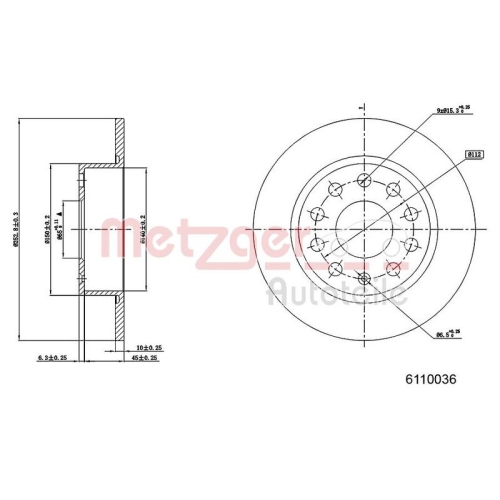 METZGER Bremsscheibe GREENPARTS