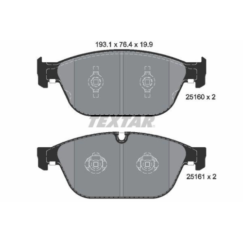 TEXTAR Bremsbelagsatz, Scheibenbremse Q+