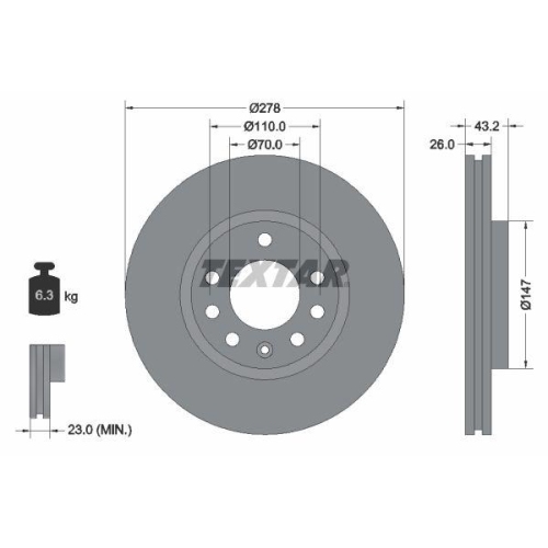 TEXTAR Bremsscheibe