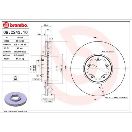 BREMBO Bremsscheibe PRIME LINE