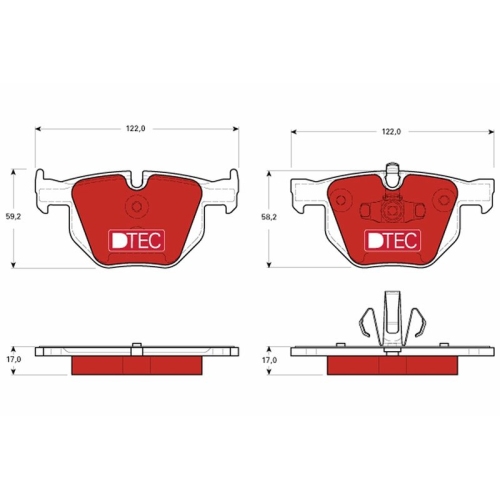 TRW Bremsbelagsatz, Scheibenbremse DTEC COTEC