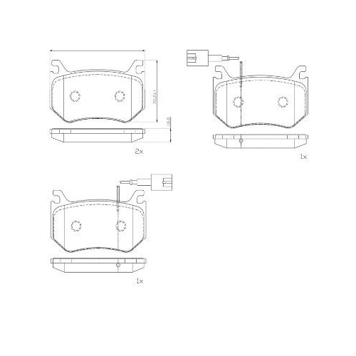 BREMBO Bremsbelagsatz, Scheibenbremse PRIME LINE