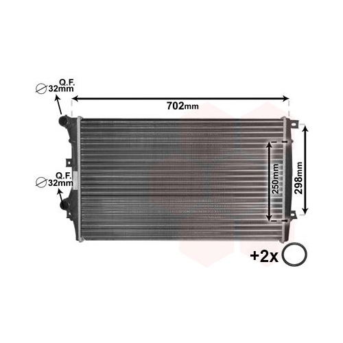 VAN WEZEL Kühler, Motorkühlung *** IR PLUS ***
