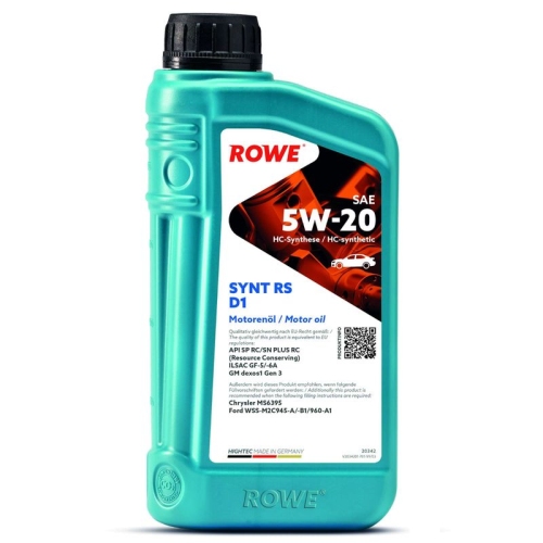 ROWE Motoröl HIGHTEC SYNT RS D1 SAE 5W-20 (20342)