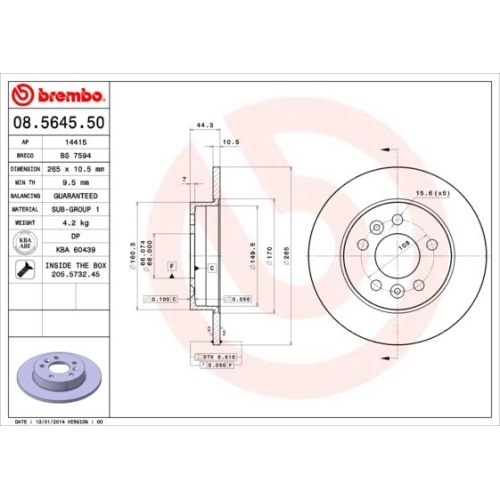 BREMBO Bremsscheibe PRIME LINE