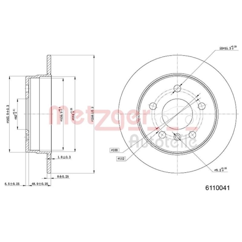 METZGER Bremsscheibe GREENPARTS