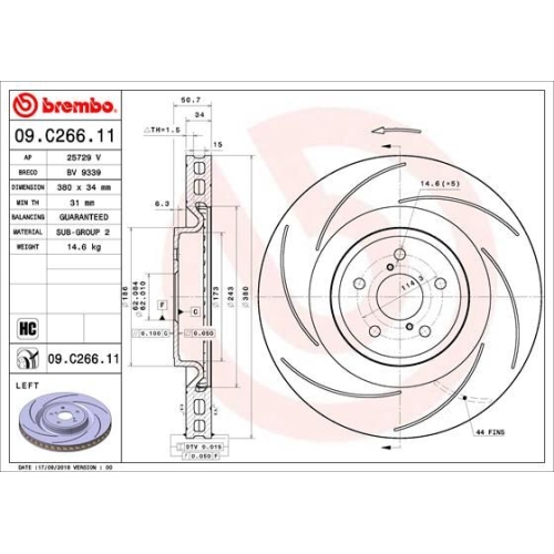 BREMBO Bremsscheibe PRIME LINE - UV Coated