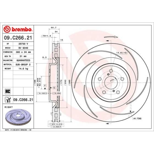 BREMBO Bremsscheibe PRIME LINE - UV Coated