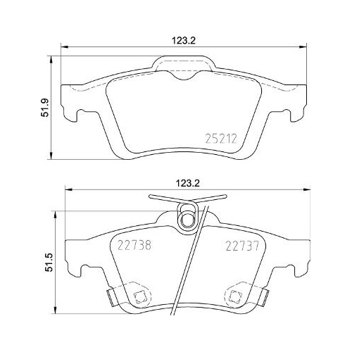 BREMBO Bremsbelagsatz, Scheibenbremse PRIME LINE