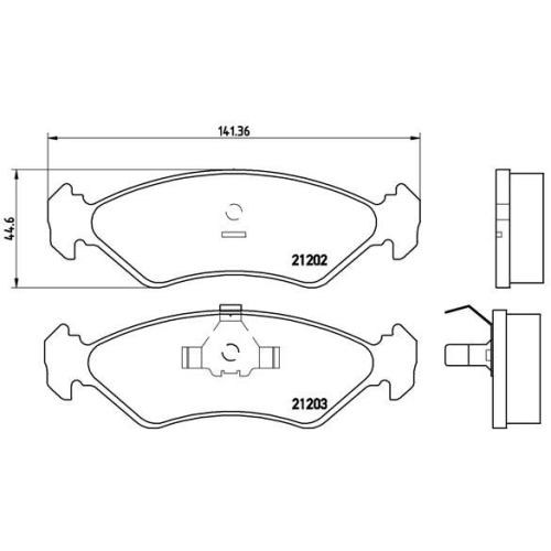 BREMBO Bremsbelagsatz, Scheibenbremse PRIME LINE