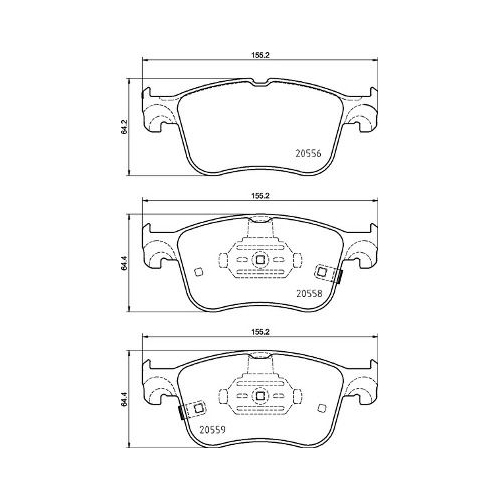 BREMBO Bremsbelagsatz, Scheibenbremse PRIME LINE