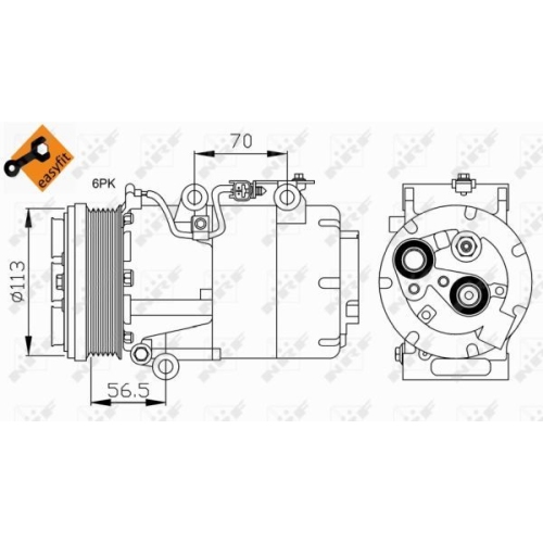 NRF Kompressor, Klimaanlage EASY FIT