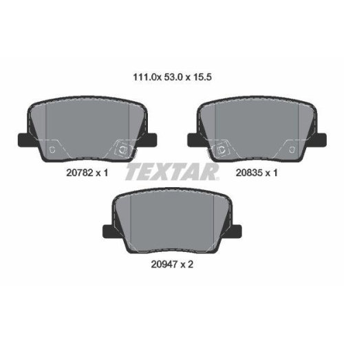 TEXTAR Bremsbelagsatz, Scheibenbremse Q+