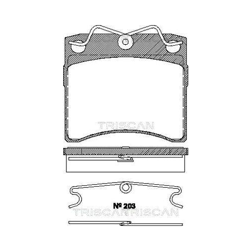 TRISCAN Bremsbelagsatz, Scheibenbremse