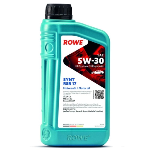 ROWE Motoröl HIGHTEC SYNT RSR 17 SAE 5W-30 (20370)