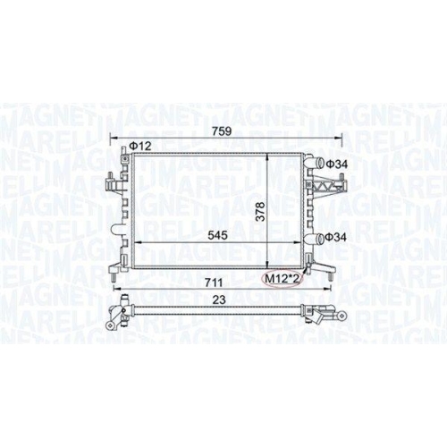 MAGNETI MARELLI Kühler, Motorkühlung