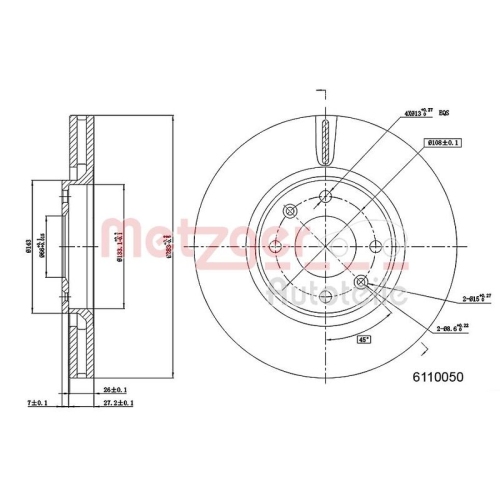 METZGER Bremsscheibe GREENPARTS