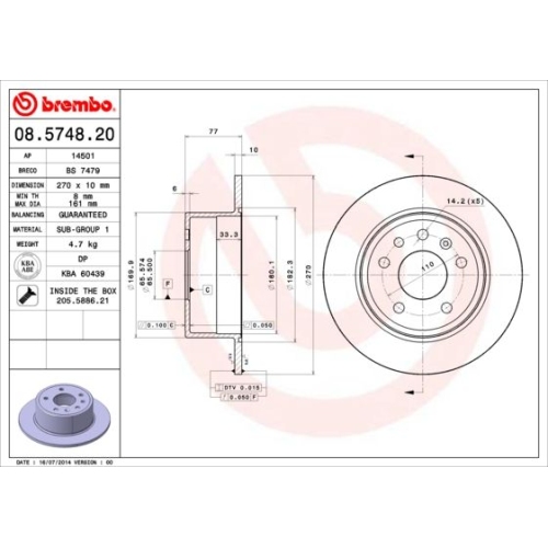 BREMBO Bremsscheibe PRIME LINE