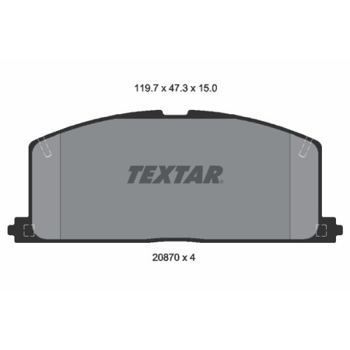 TEXTAR Bremsbelagsatz, Scheibenbremse