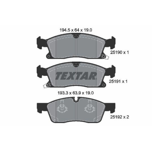 TEXTAR Bremsbelagsatz, Scheibenbremse Q+