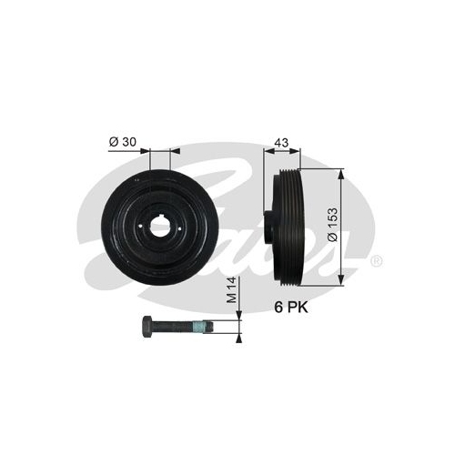 GATES Riemenscheibe, Kurbelwelle DriveAlign™