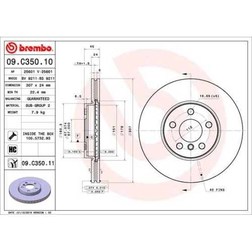 BREMBO Bremsscheibe PRIME LINE - UV Coated