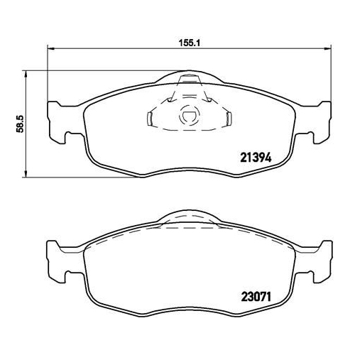 BREMBO Bremsbelagsatz, Scheibenbremse PRIME LINE