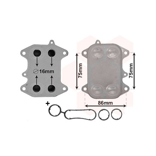 VAN WEZEL Ölkühler, Motoröl *** IR PLUS ***