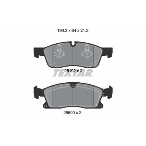 TEXTAR Bremsbelagsatz, Scheibenbremse Q+