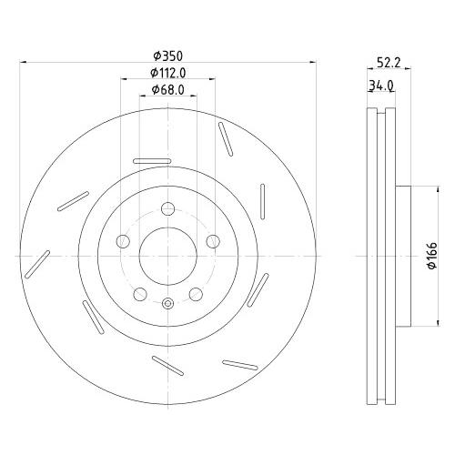 HELLA PAGID Bremsscheibe PRO High Carbon