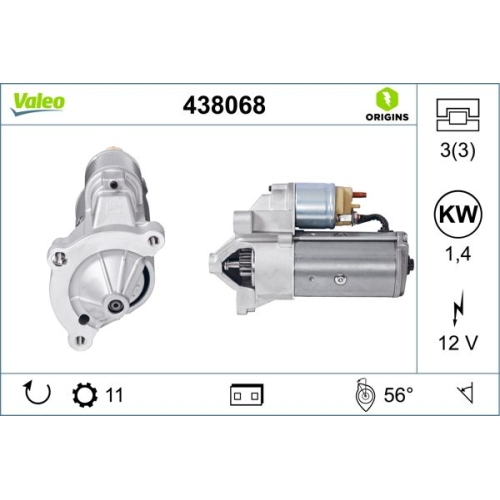 VALEO Starter VALEO ORIGINS NEW OE TECHNOLOGIE