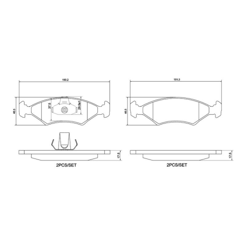 BREMBO Bremsbelagsatz, Scheibenbremse PRIME LINE