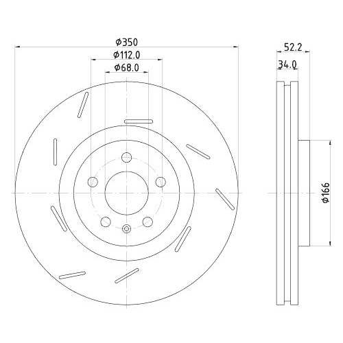 HELLA PAGID Bremsscheibe PRO High Carbon