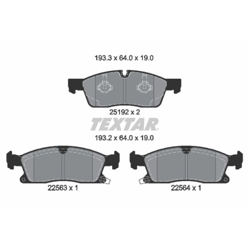 TEXTAR Bremsbelagsatz, Scheibenbremse Q+