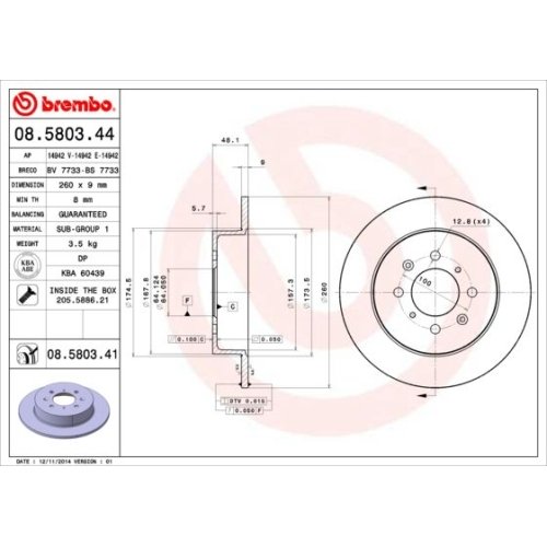 BREMBO Bremsscheibe PRIME LINE - UV Coated