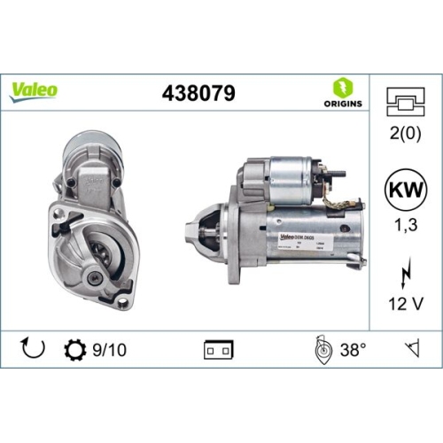 VALEO Starter VALEO ORIGINS NEW OE TECHNOLOGIE