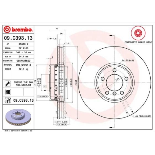 BREMBO Bremsscheibe PRIME LINE - Composite