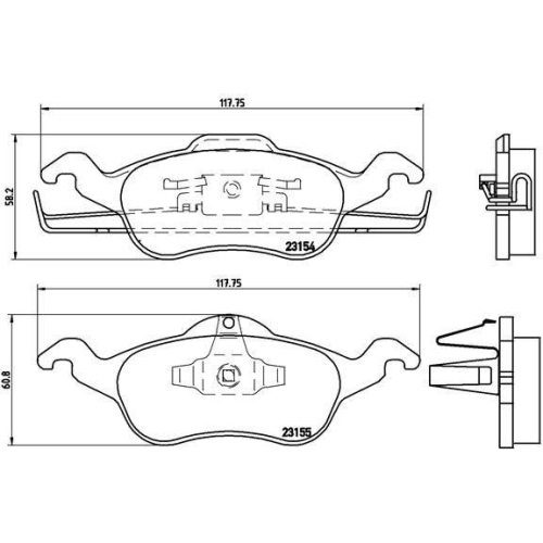 BREMBO Bremsbelagsatz, Scheibenbremse PRIME LINE