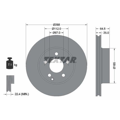 TEXTAR Bremsscheibe PRO