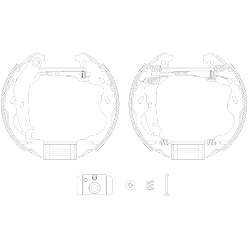 HELLA PAGID Bremsbackensatz Shoe Kit Pro