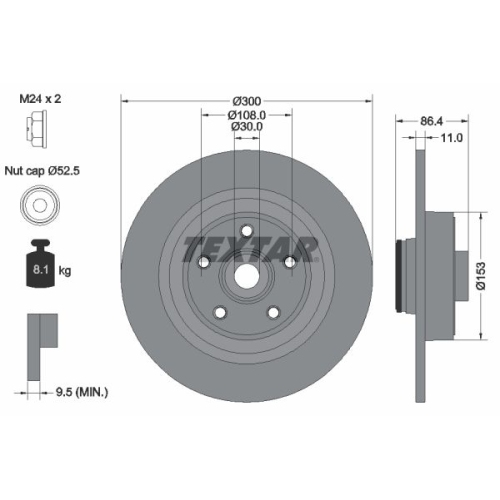 TEXTAR Bremsscheibe PRO