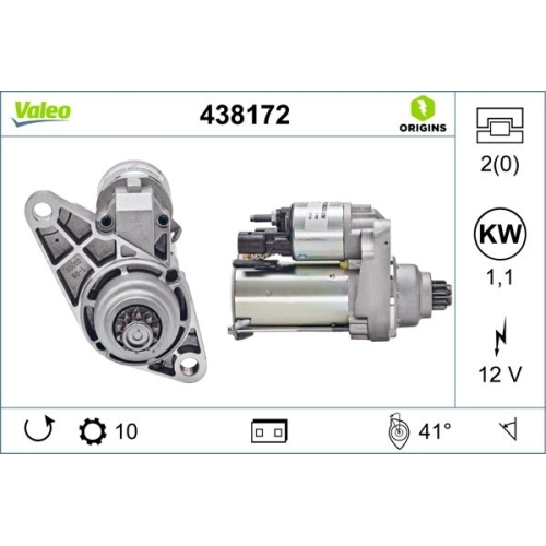 VALEO Starter VALEO ORIGINS NEW OE TECHNOLOGIE