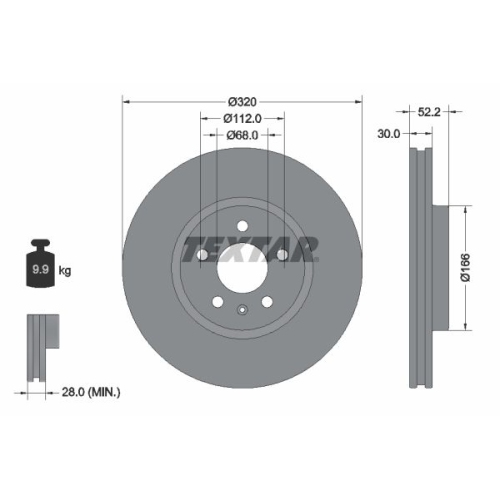 TEXTAR Bremsscheibe PRO+