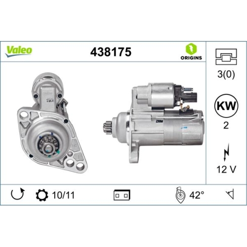 VALEO Starter VALEO ORIGINS NEW OE TECHNOLOGIE