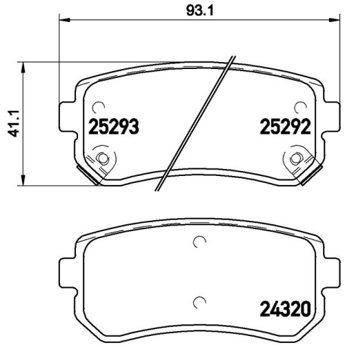 BREMBO Bremsbelagsatz, Scheibenbremse PRIME LINE