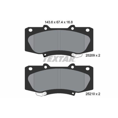 TEXTAR Bremsbelagsatz, Scheibenbremse